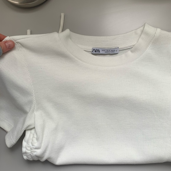 Zara ruched ribbed tee - Picture 5 of 7